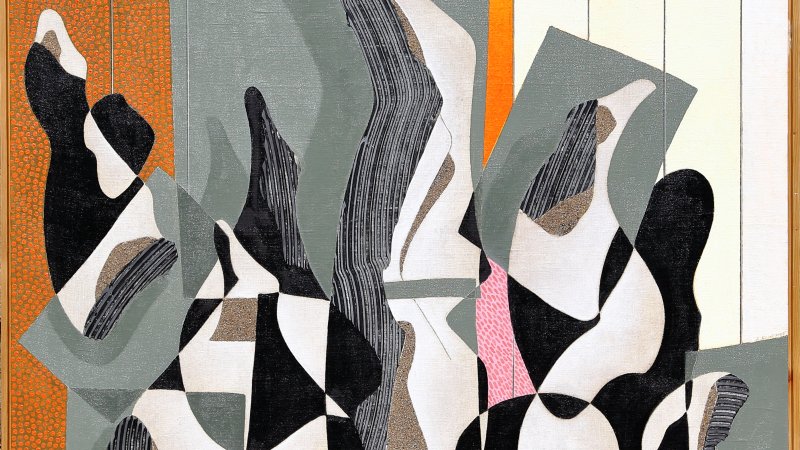 1. Bohumil Eliáš, Avinonské slečny, komb.technika, 110x105cm
