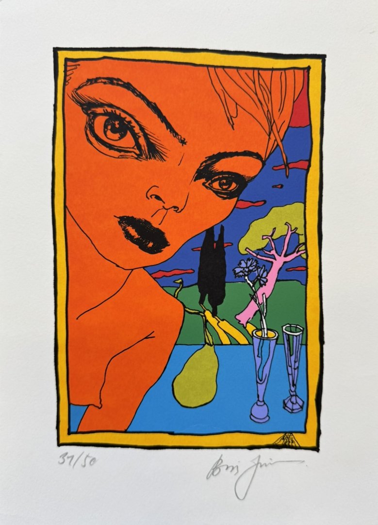 Krajina v pozadí, oranžová