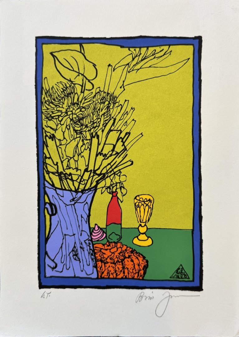 Zátiší s fialovou vázou