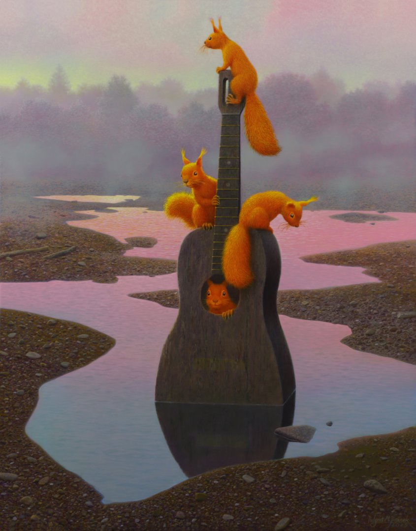 2.Pulgret M. Jiránek, Yellow Sisters  olej na plátně