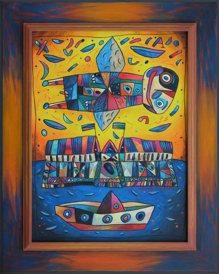 40. Michal Halva, Anděl strážný nad plovárnou, 71x57