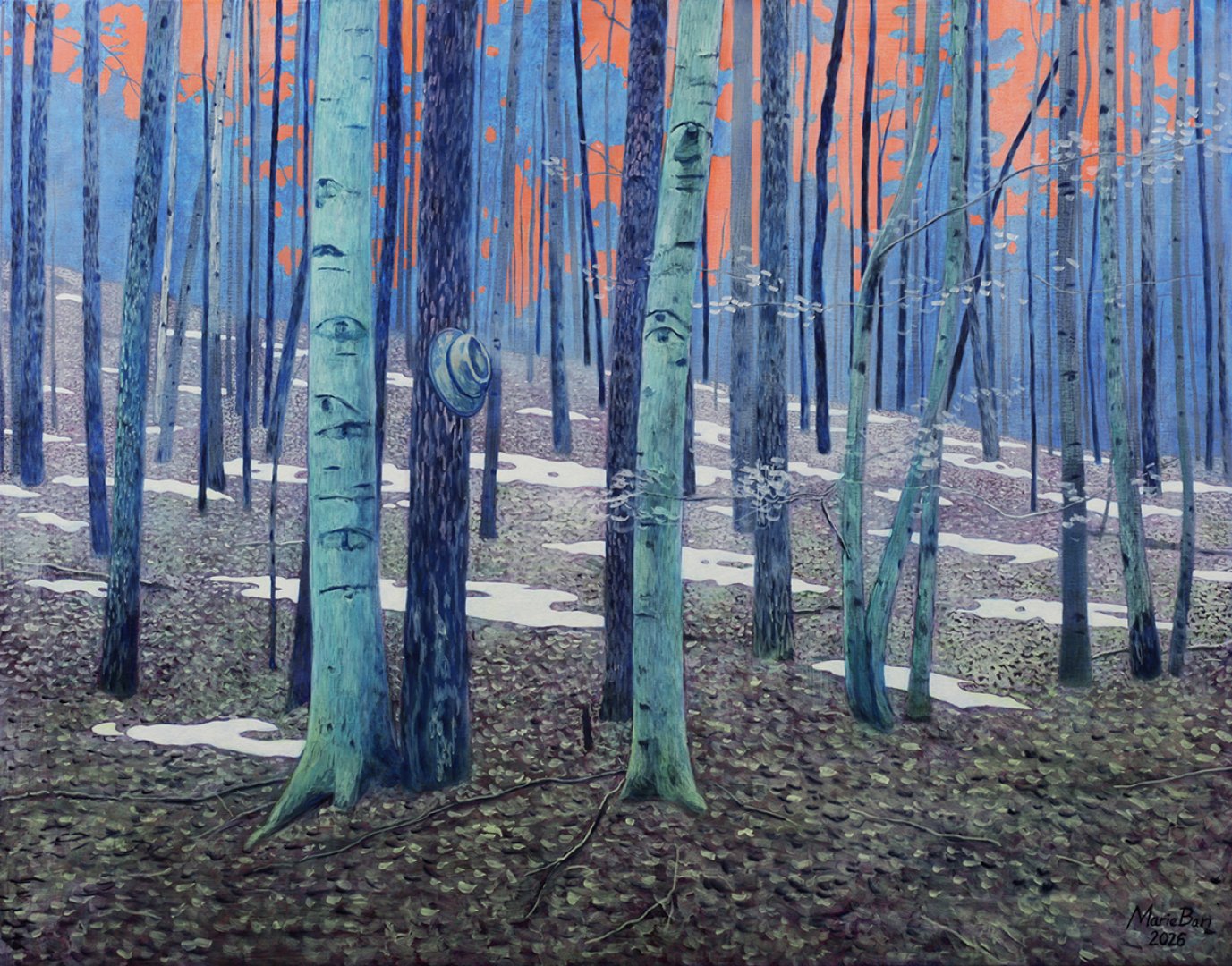 54. Marie Ban, The Thrill is gone, olej na plátně, 75x95cm, 2026
