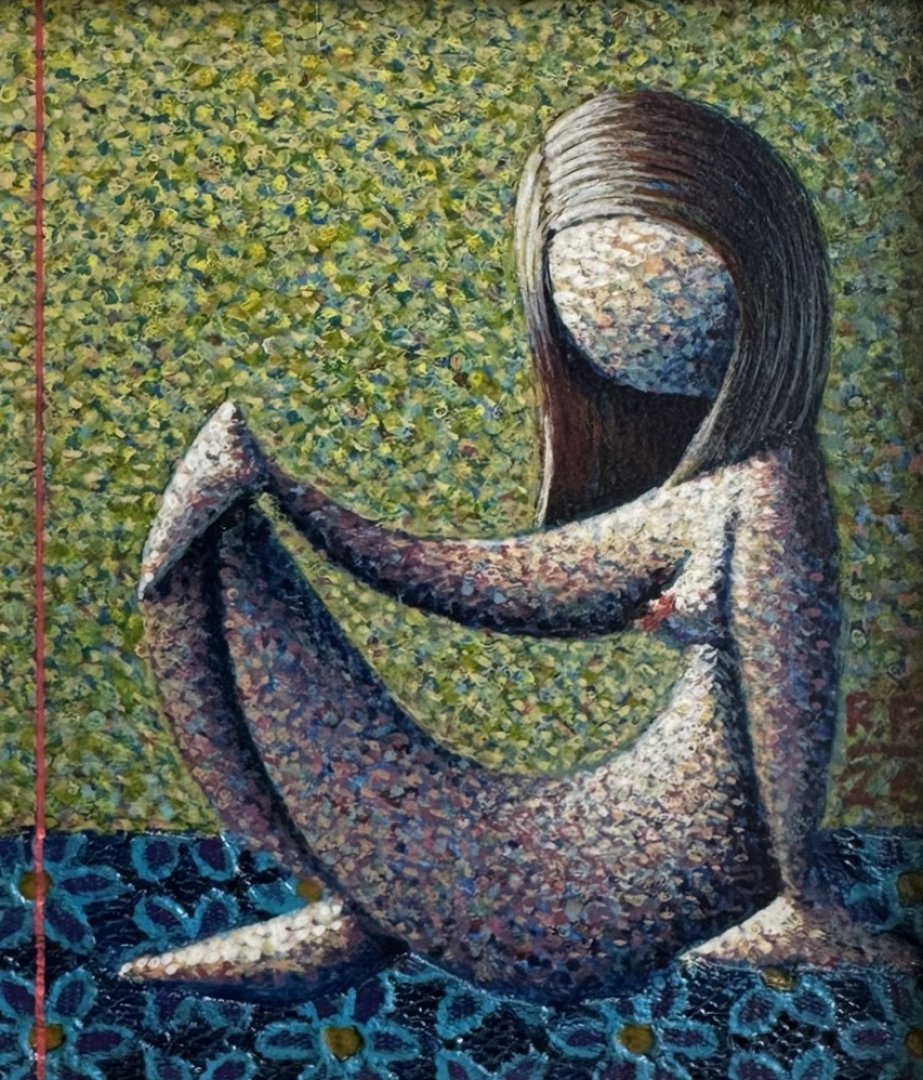 Akt na květinovém koberci